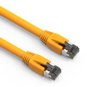 1Ft Cat.8 S/FTP Ethernet Network Cable 2GHz 40G Yellow 24AWG