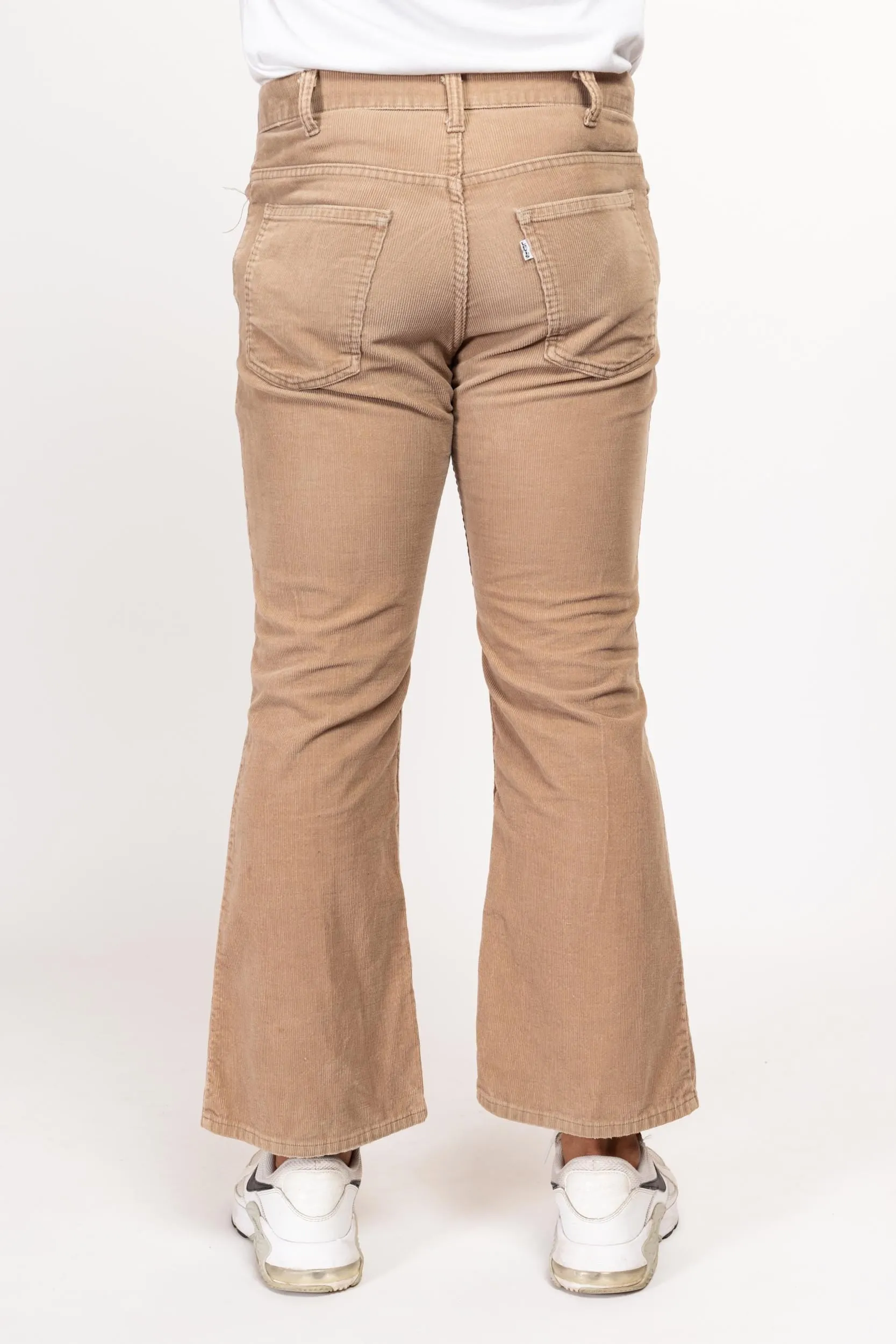 34x27 70s Levi's Tan Corduroy Flared Pants