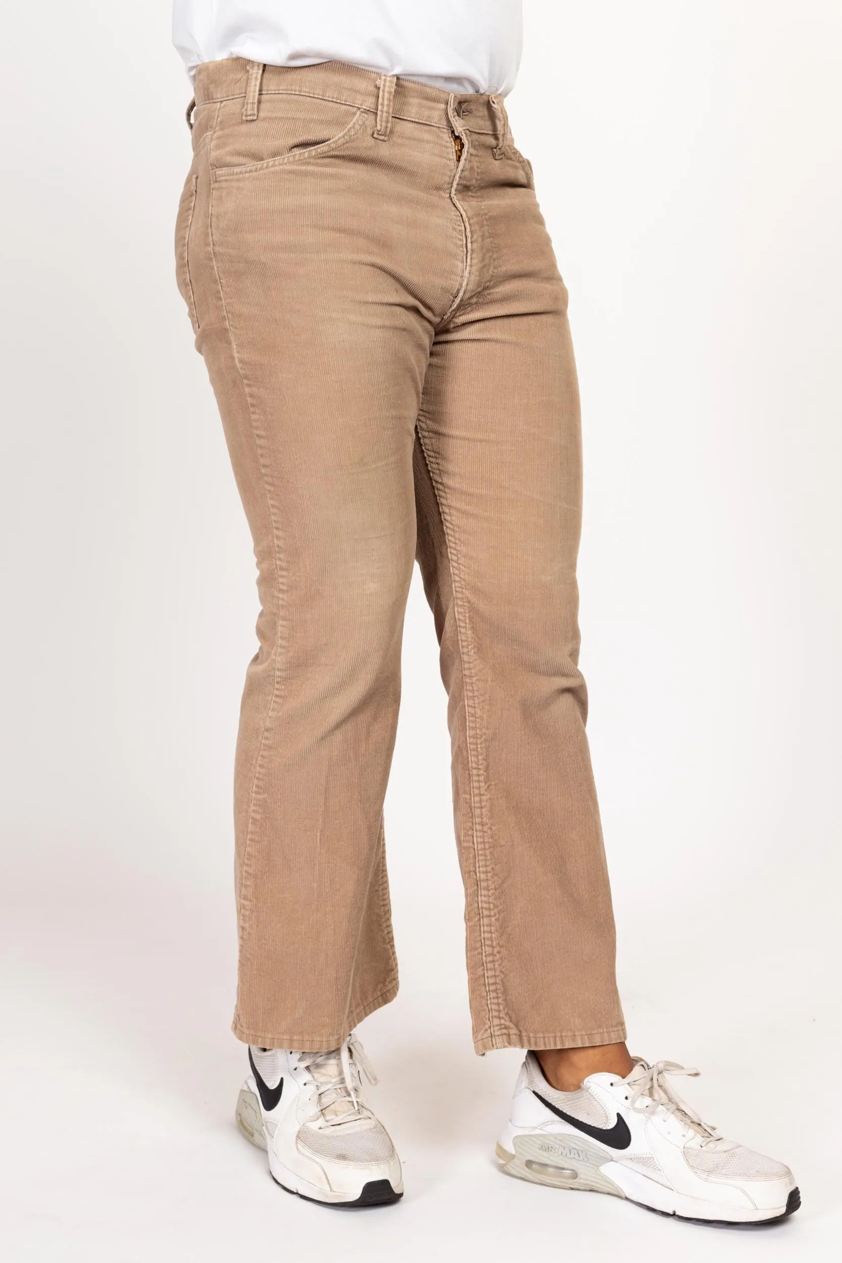 34x27 70s Levi's Tan Corduroy Flared Pants