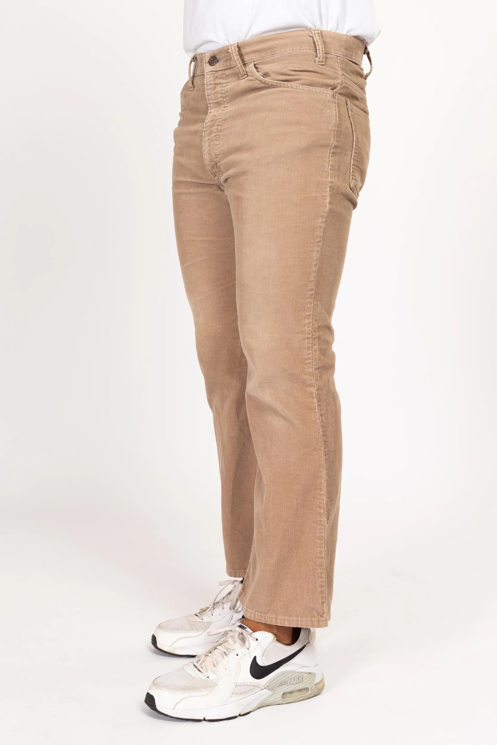 34x27 70s Levi's Tan Corduroy Flared Pants