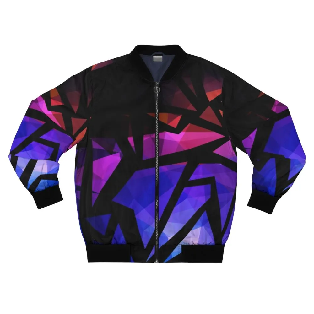 Abstract Geometric Polygon Bomber Jacket