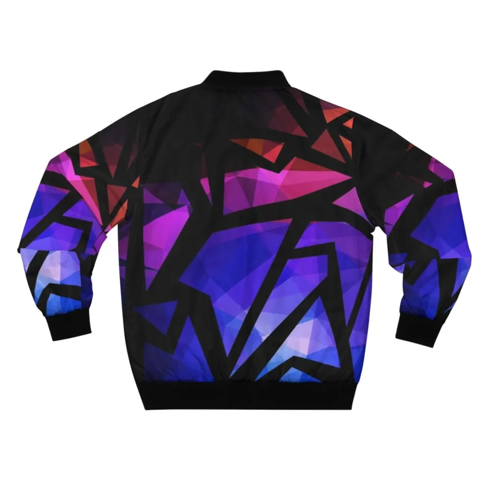 Abstract Geometric Polygon Bomber Jacket