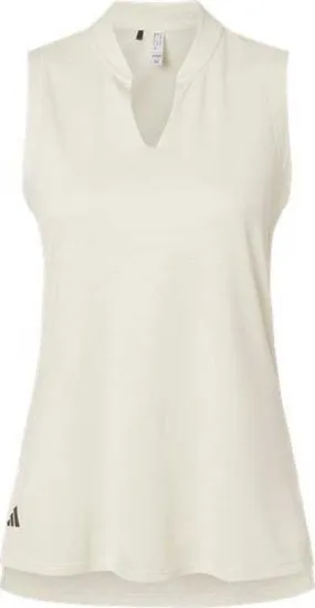 Adidas A1001 Women's Ultimate365 Textured Sleeveless Shirt - Ivory