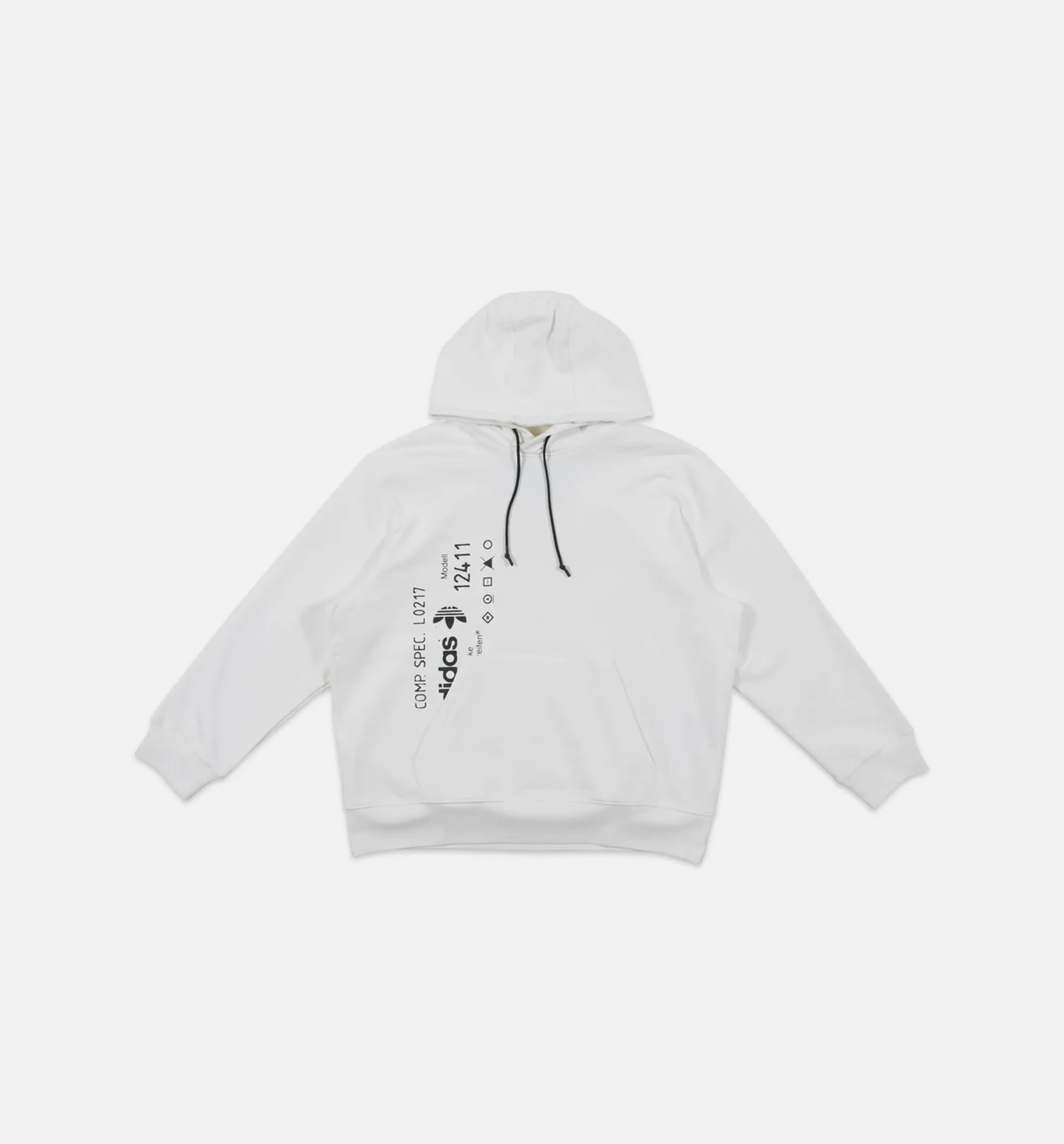 Alexander Wang X adidas Collection AW Graphic Mens Hoodie - White/White