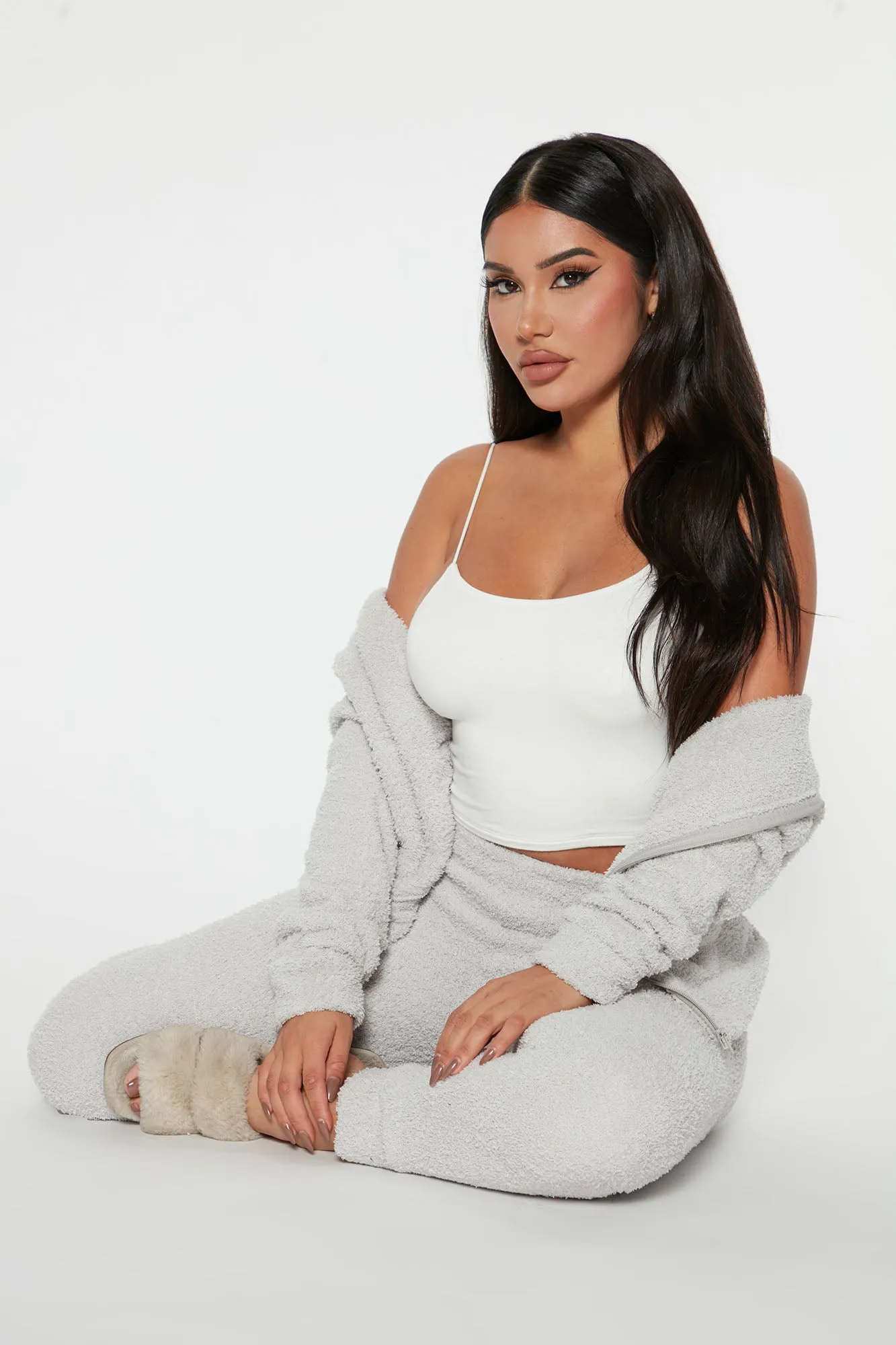 Always Extra Cozy Pant Set - Grey