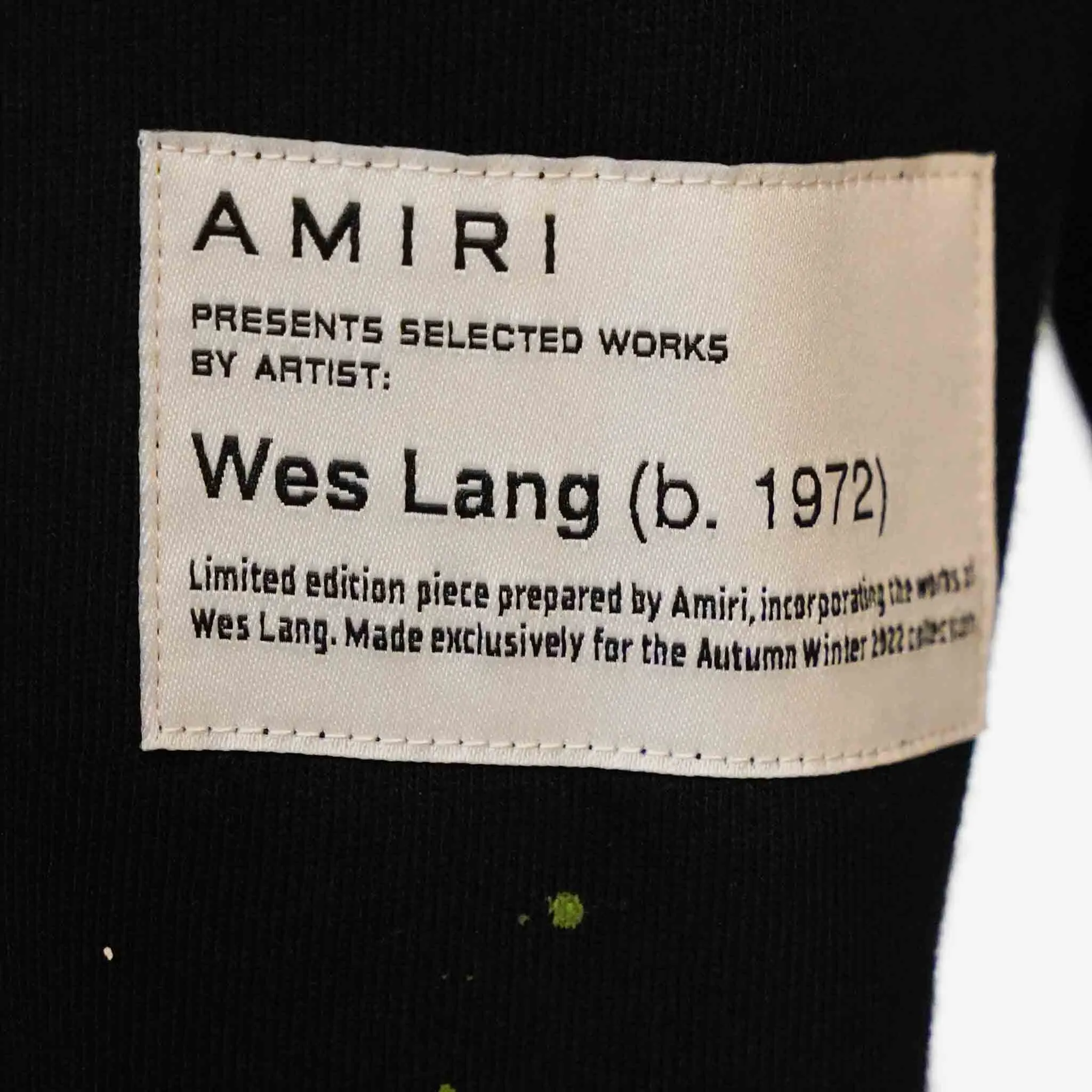 Amiri X Wes Lang Blood 38' Hoodie in Black