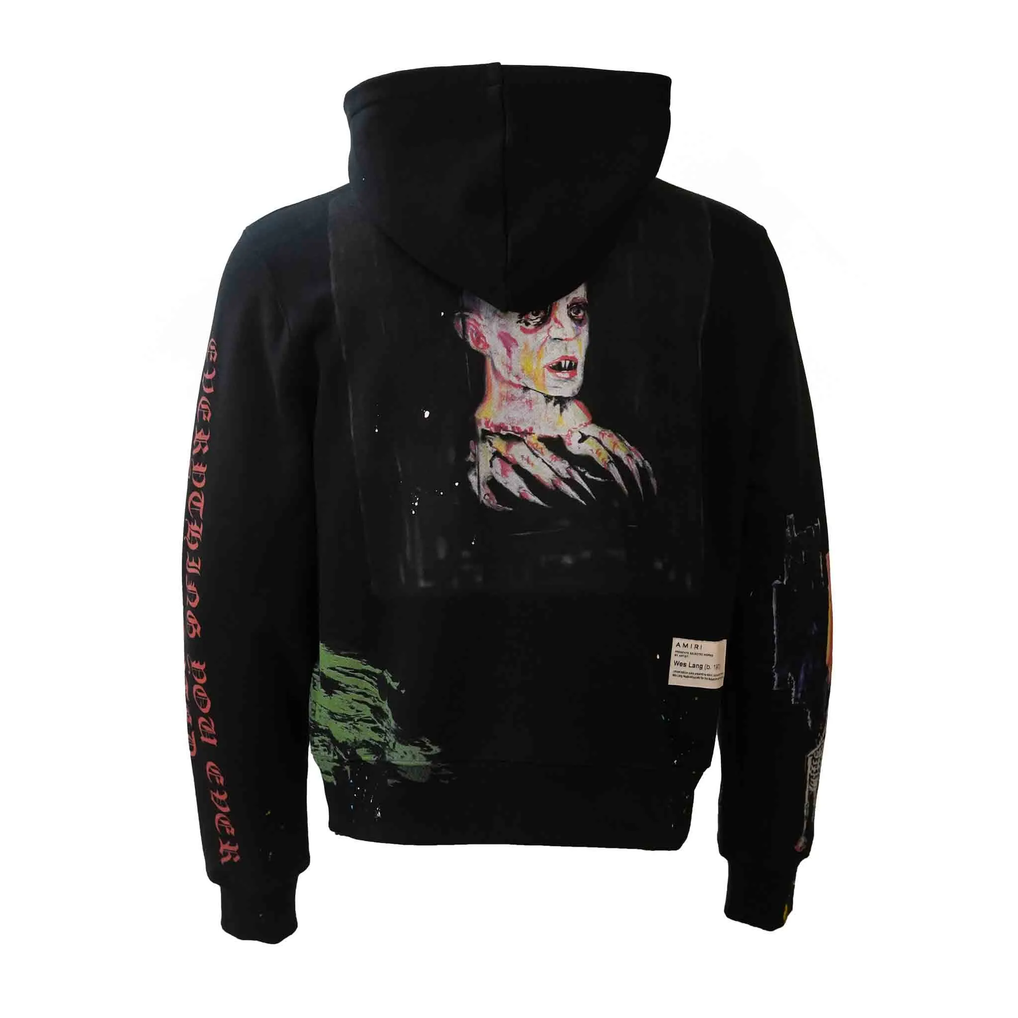 Amiri X Wes Lang Blood 38' Hoodie in Black