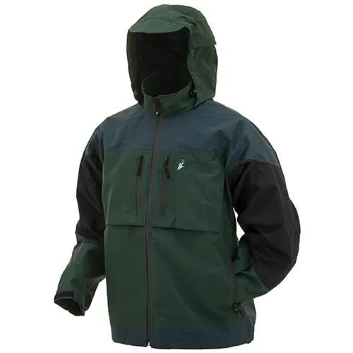 Anura Toadz Rain Jacket - Green-Slate-Black, Medium