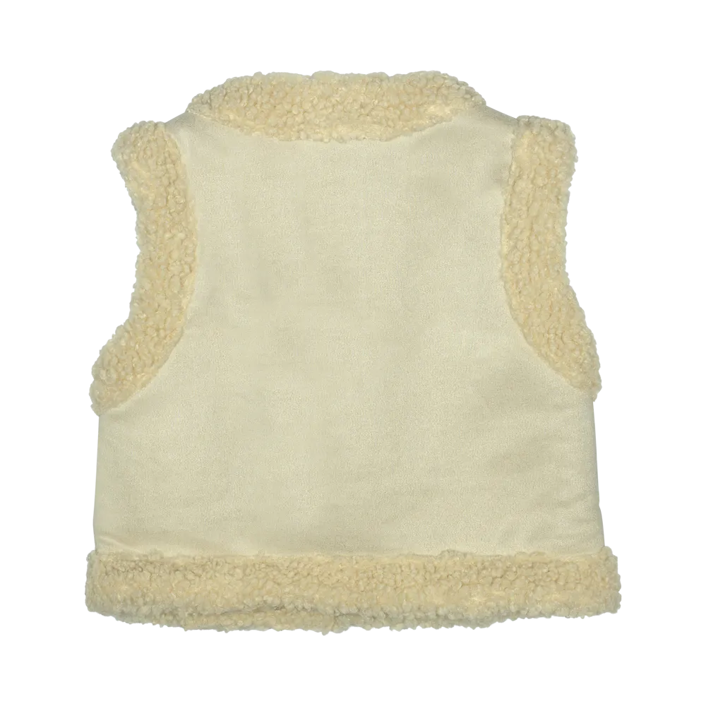 Baje Studio Syon gilet teddy creme