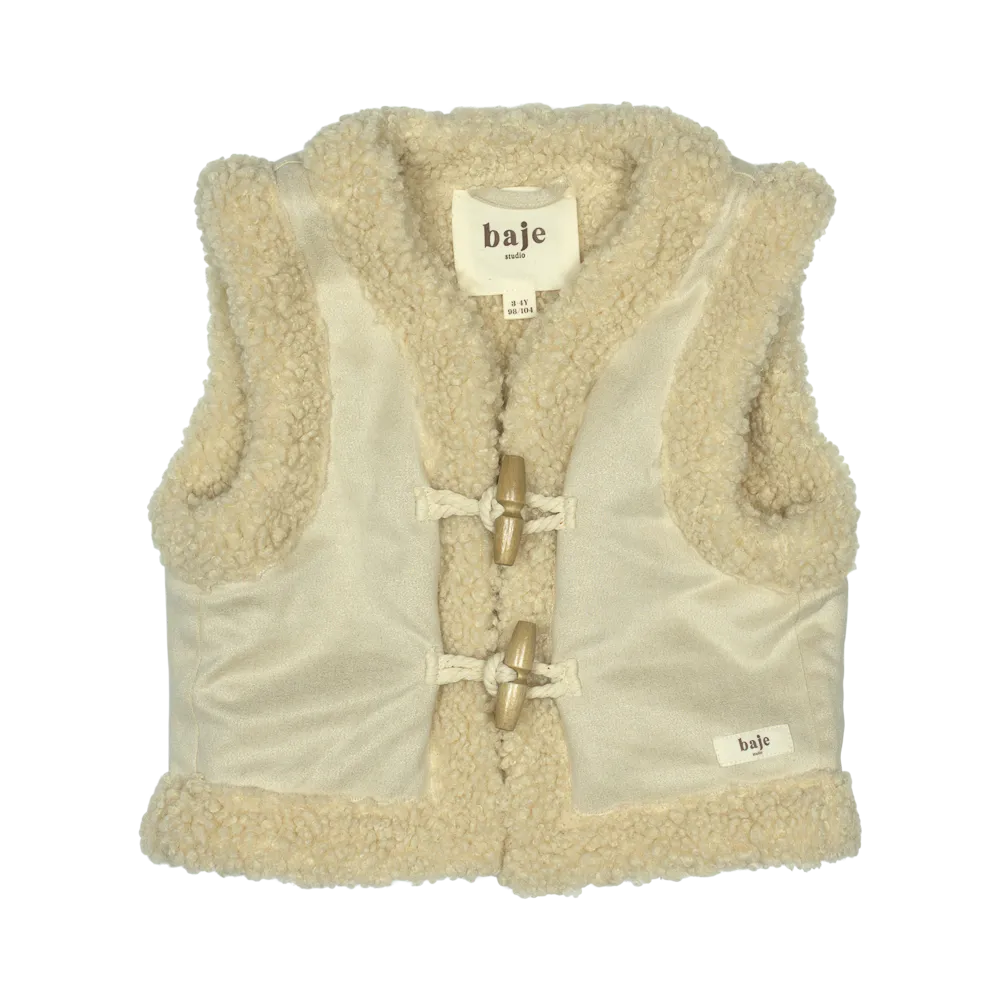 Baje Studio Syon gilet teddy creme