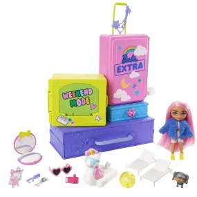 Barbie Extra Pets & Minis Playset with Exclusive Doll, 2 Puppies & Accessories