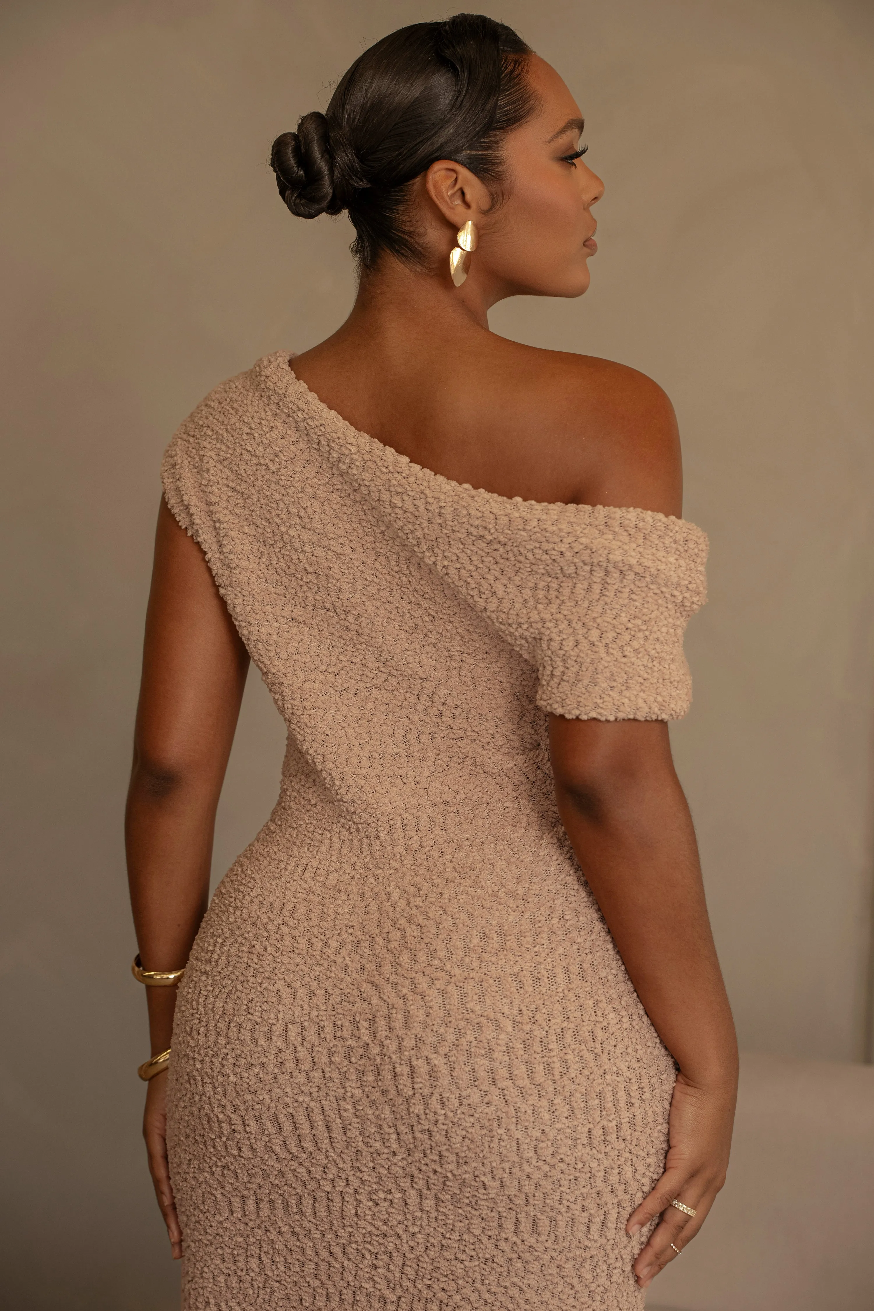 Beige Shayna Knit Maxi Dress