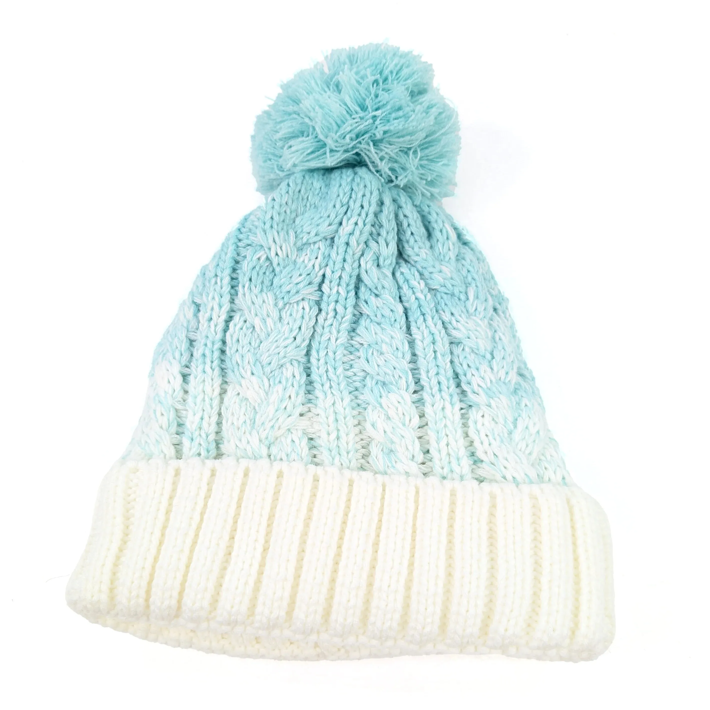 Black Ginger Turquoise Ice Cream Bobble Hat - 800-656