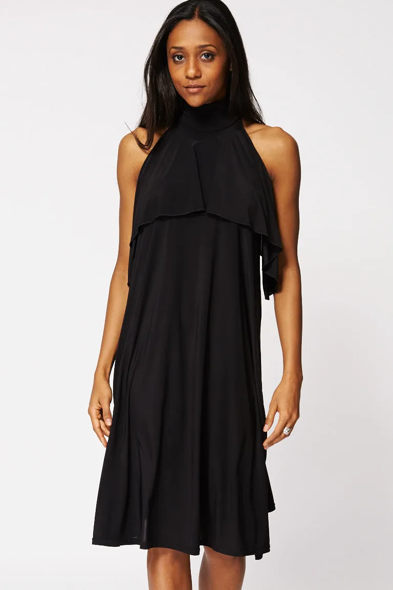 Black High Neck Dress Ex-Branded