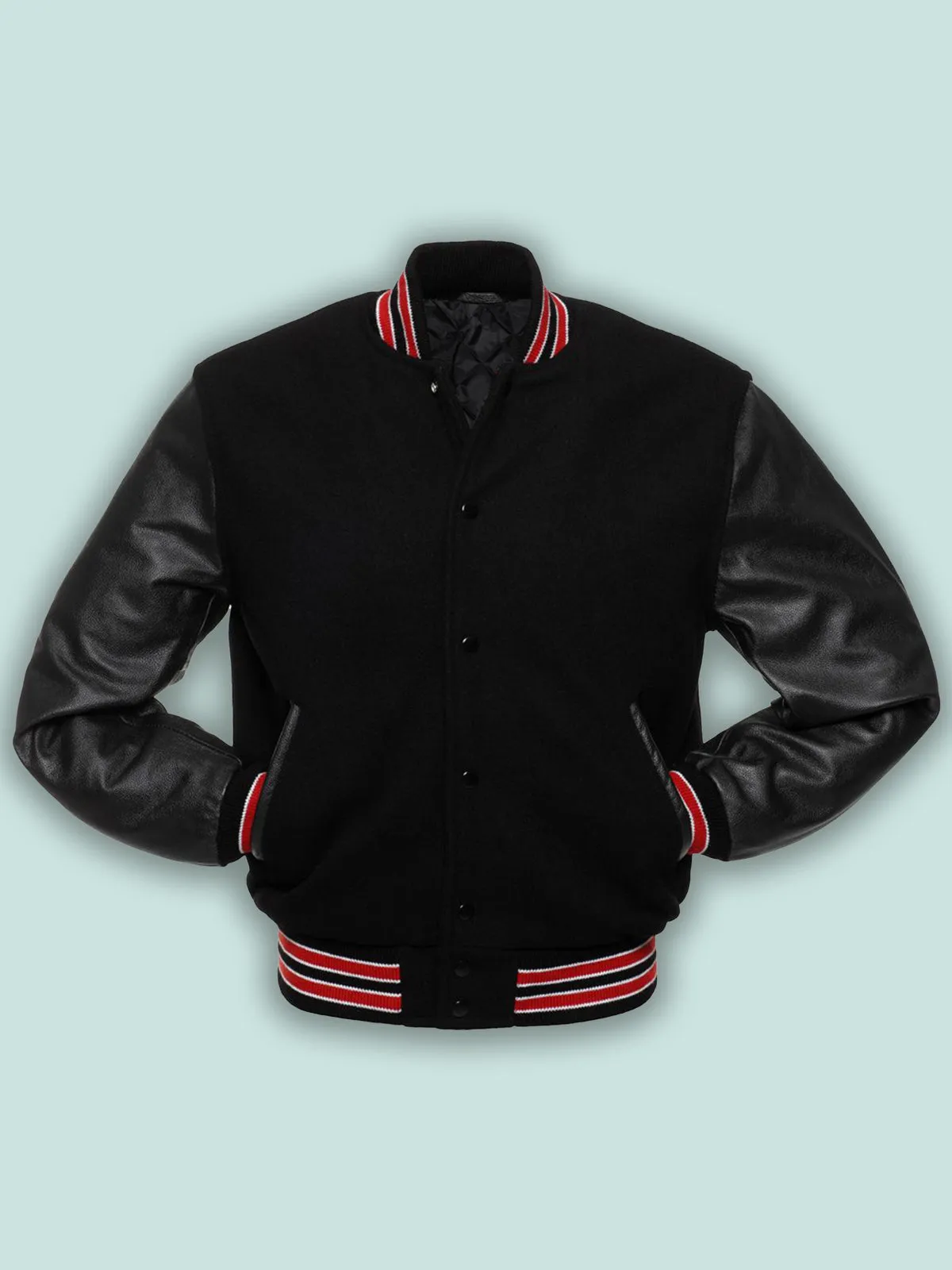 Black Wool Varsity Jacket