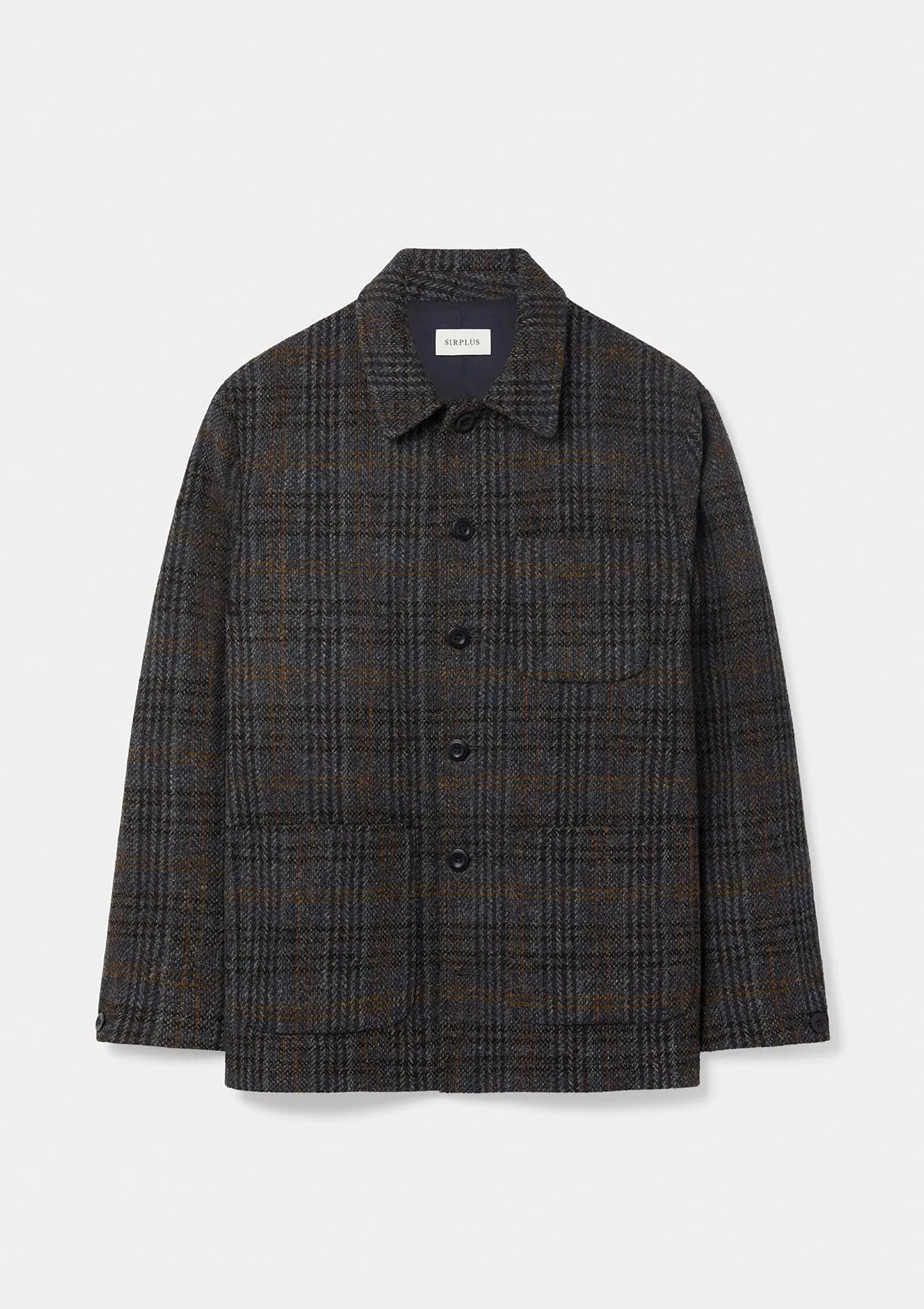 Blue Check Harris Tweed Chore Jacket