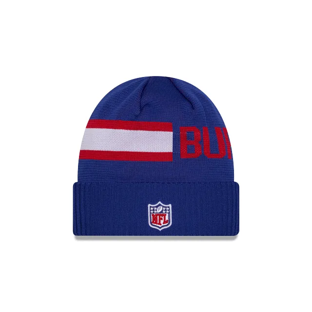 Buffalo Bills NFL New Era Men's Blue 2024 Sideline Tech Knit Hat