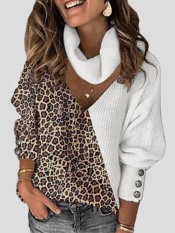 Button Detail Knitted Sweater with Lace Raglan Sleeves