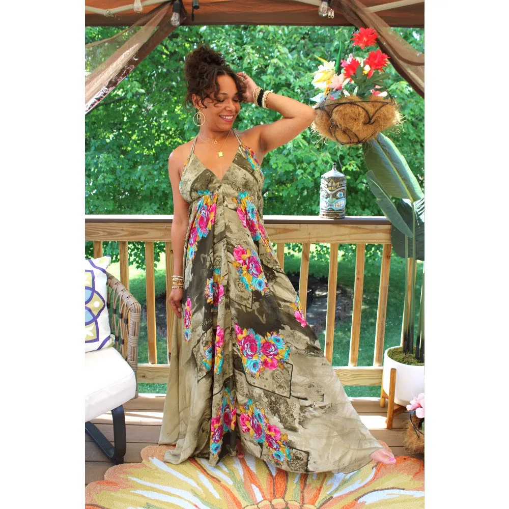 Chateau Silk Maxi Dress