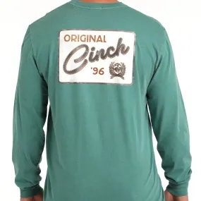 Cinch Men's "Cinch Original" L/S Graphic Logo T-Shirt in Green