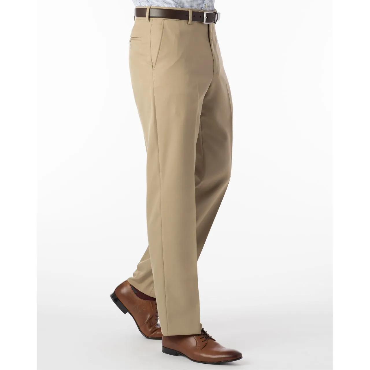 Comfort-EZE Micro Nano Performance Gabardine Trouser in Tan (Size 38) (Dunhill Traditional Fit) by Ballin