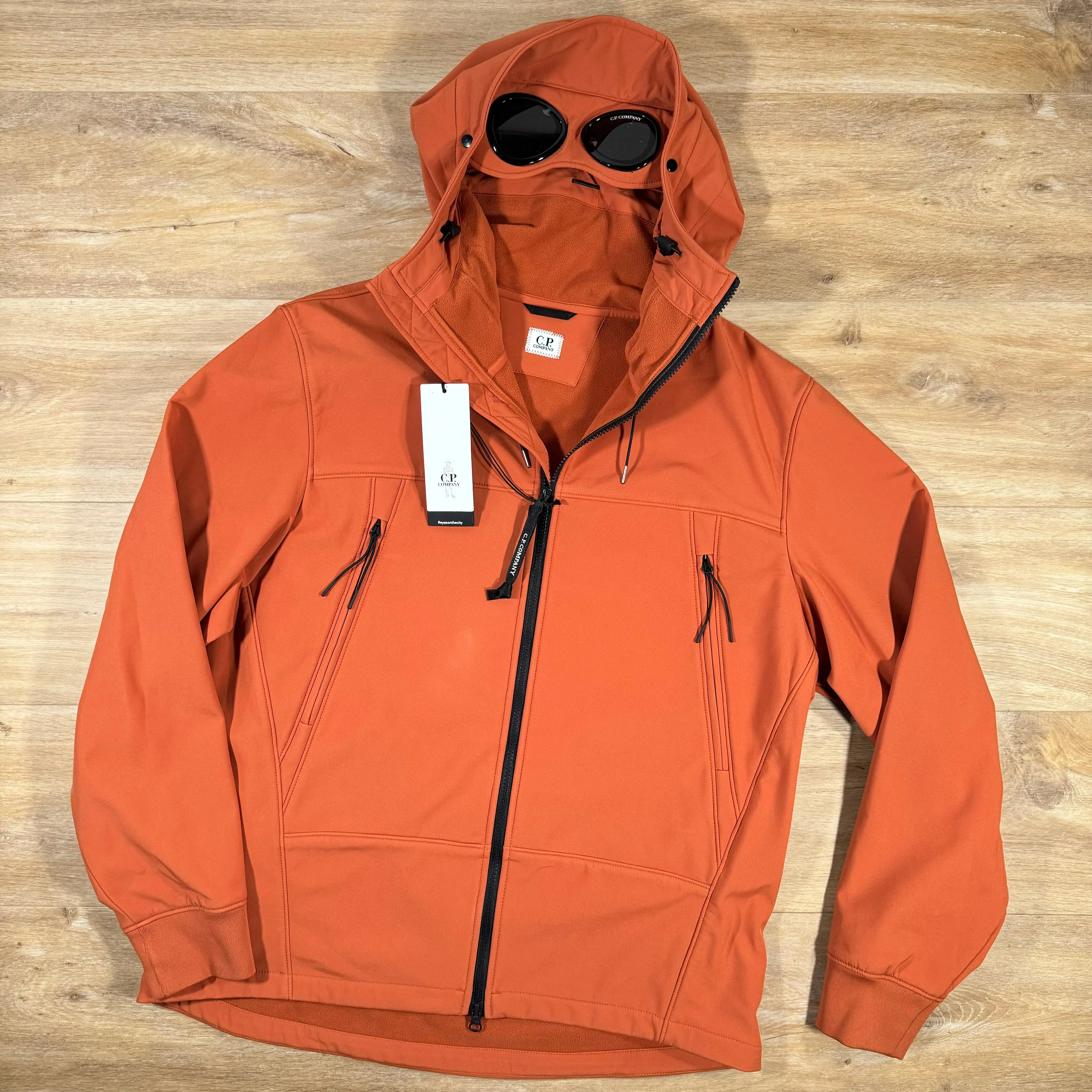 C.P. Company Shell-R Goggle Jacket in Bombay Brown