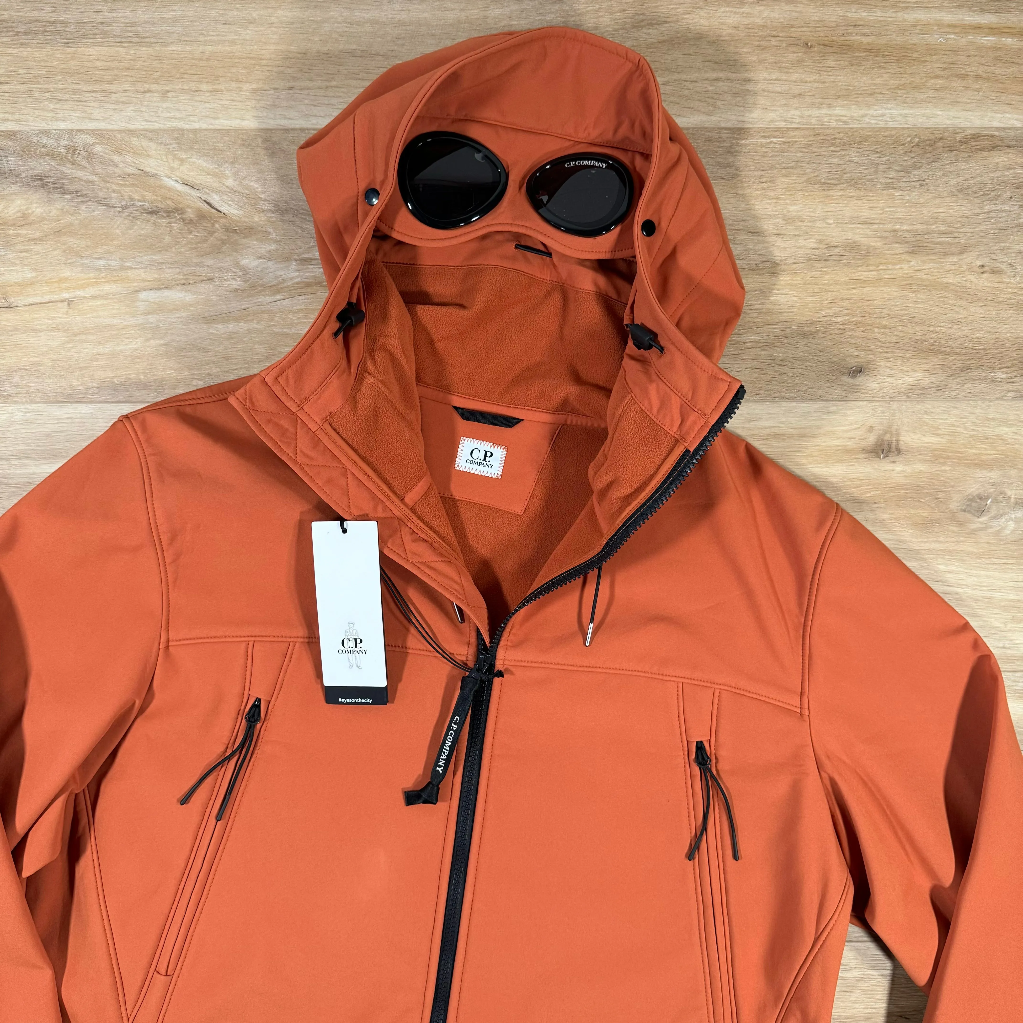 C.P. Company Shell-R Goggle Jacket in Bombay Brown