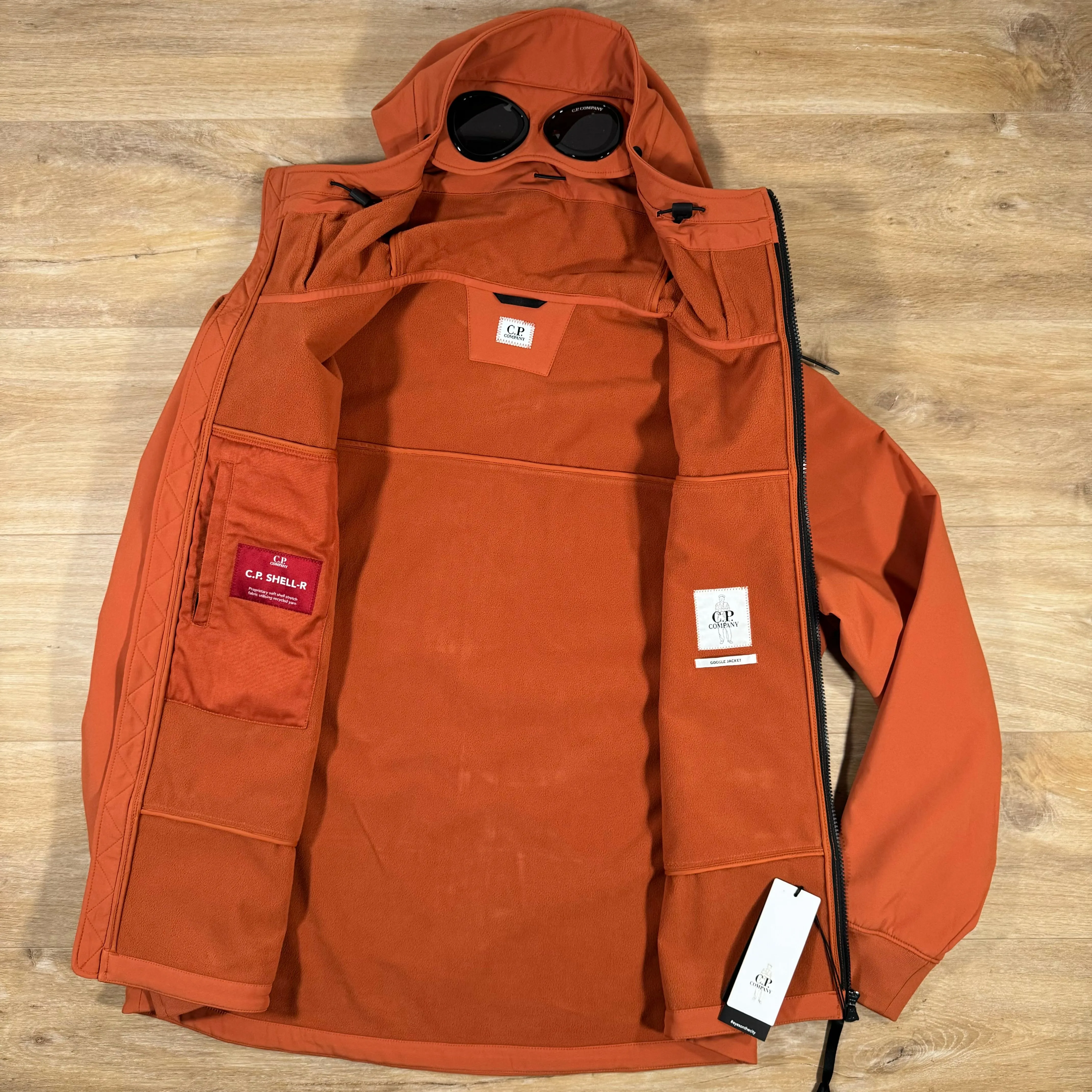 C.P. Company Shell-R Goggle Jacket in Bombay Brown