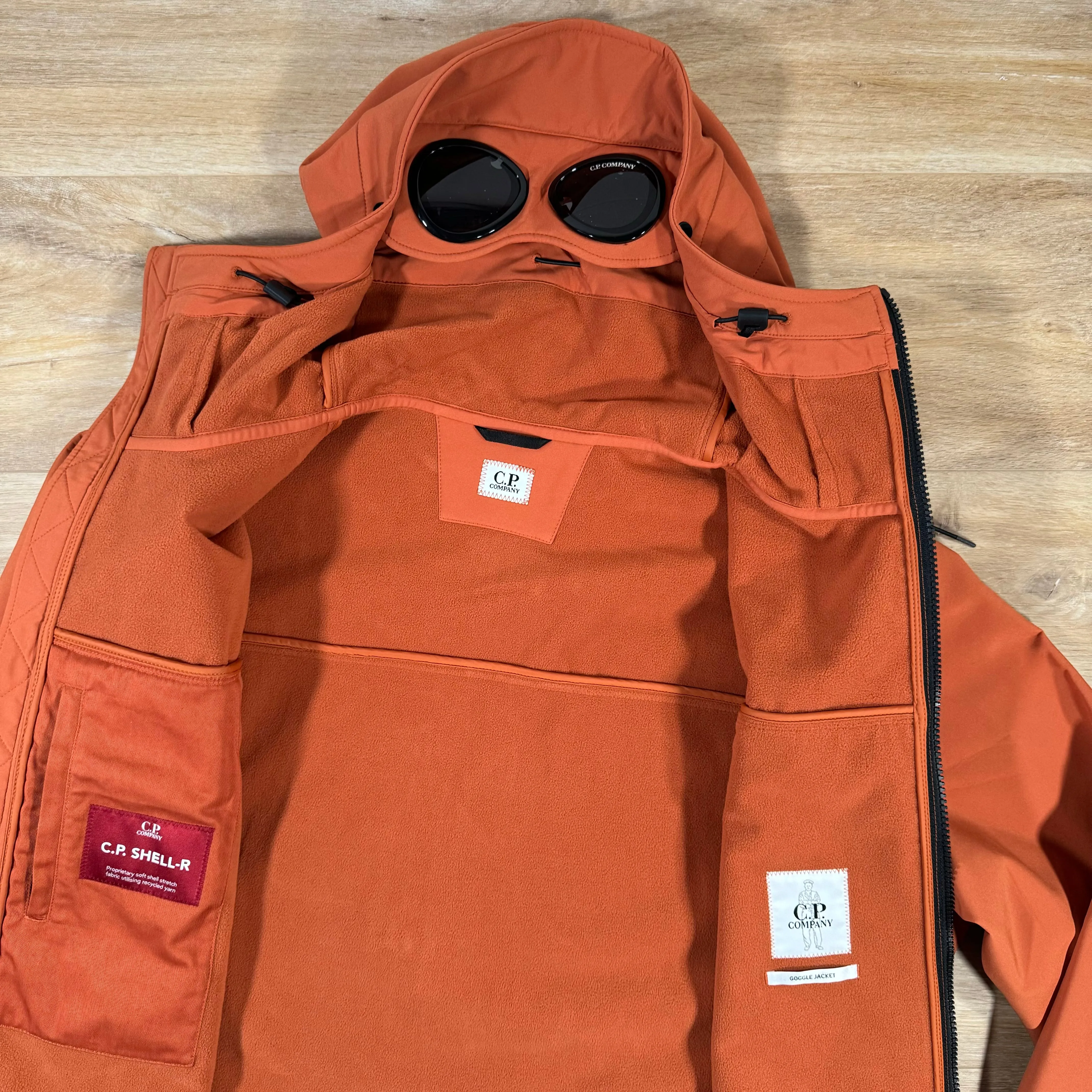 C.P. Company Shell-R Goggle Jacket in Bombay Brown