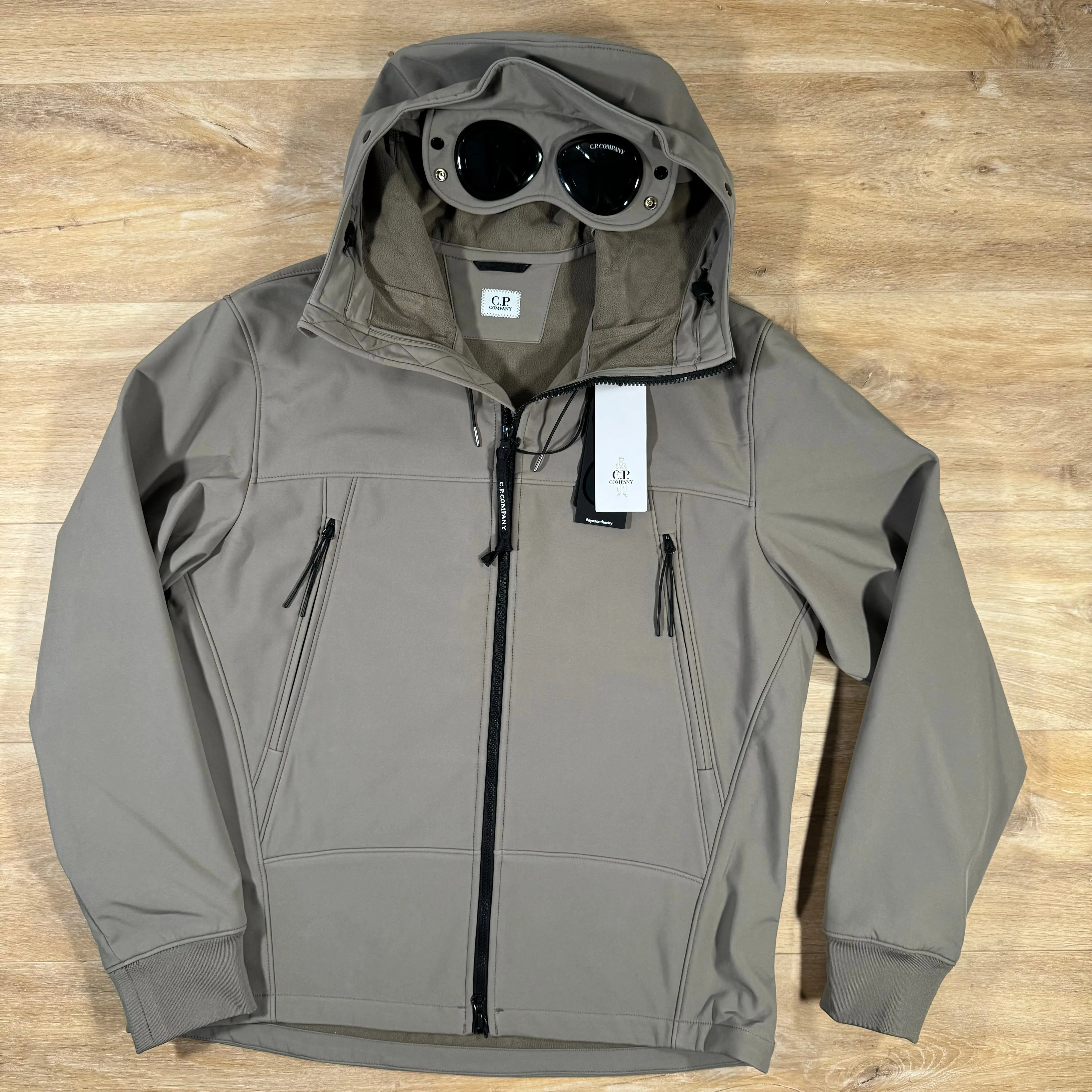 C.P. Company Shell-R Goggle Jacket in Walnut