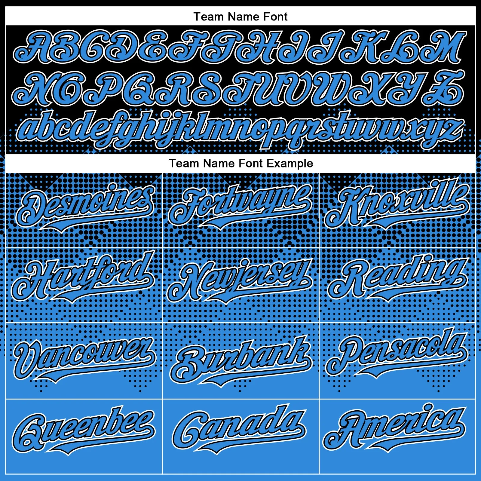 Custom Black Powder Blue-White Gradient Square Shape 3D Pattern Design Bomber Full-Snap Varsity Letterman Hoodie Jacket