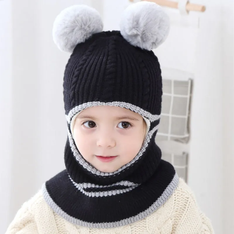 Cute Winter Pom-Pom Knit for Kids