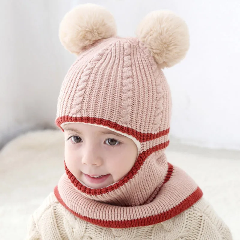 Cute Winter Pom-Pom Knit for Kids