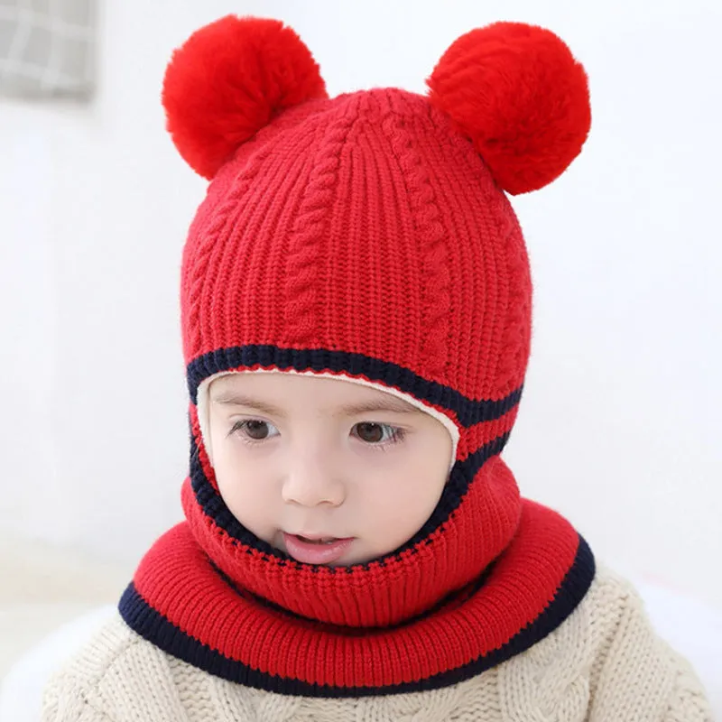 Cute Winter Pom-Pom Knit for Kids