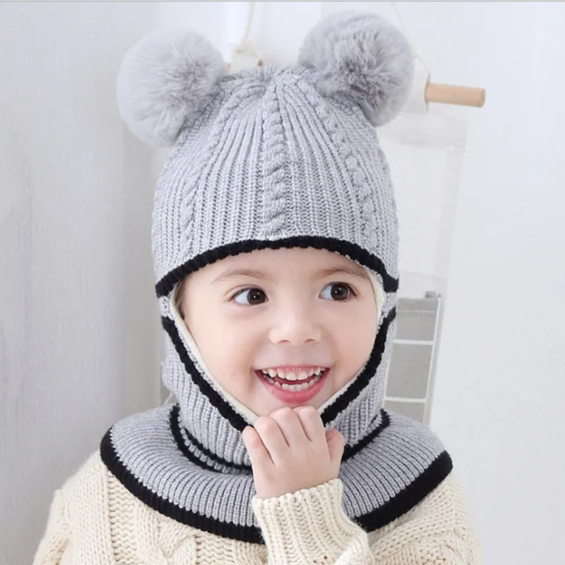 Cute Winter Pom-Pom Knit for Kids