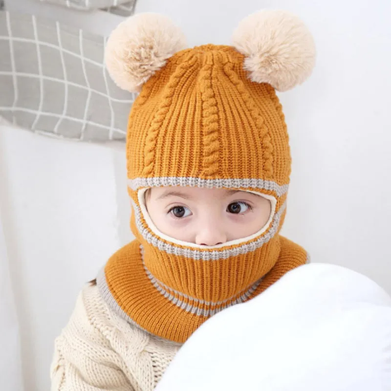 Cute Winter Pom-Pom Knit for Kids