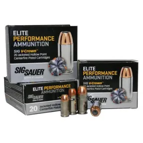 Elite V-Crown Ammunition - 357 Magnum, 125 Grains, Jacketed Hollow Point, Per 20