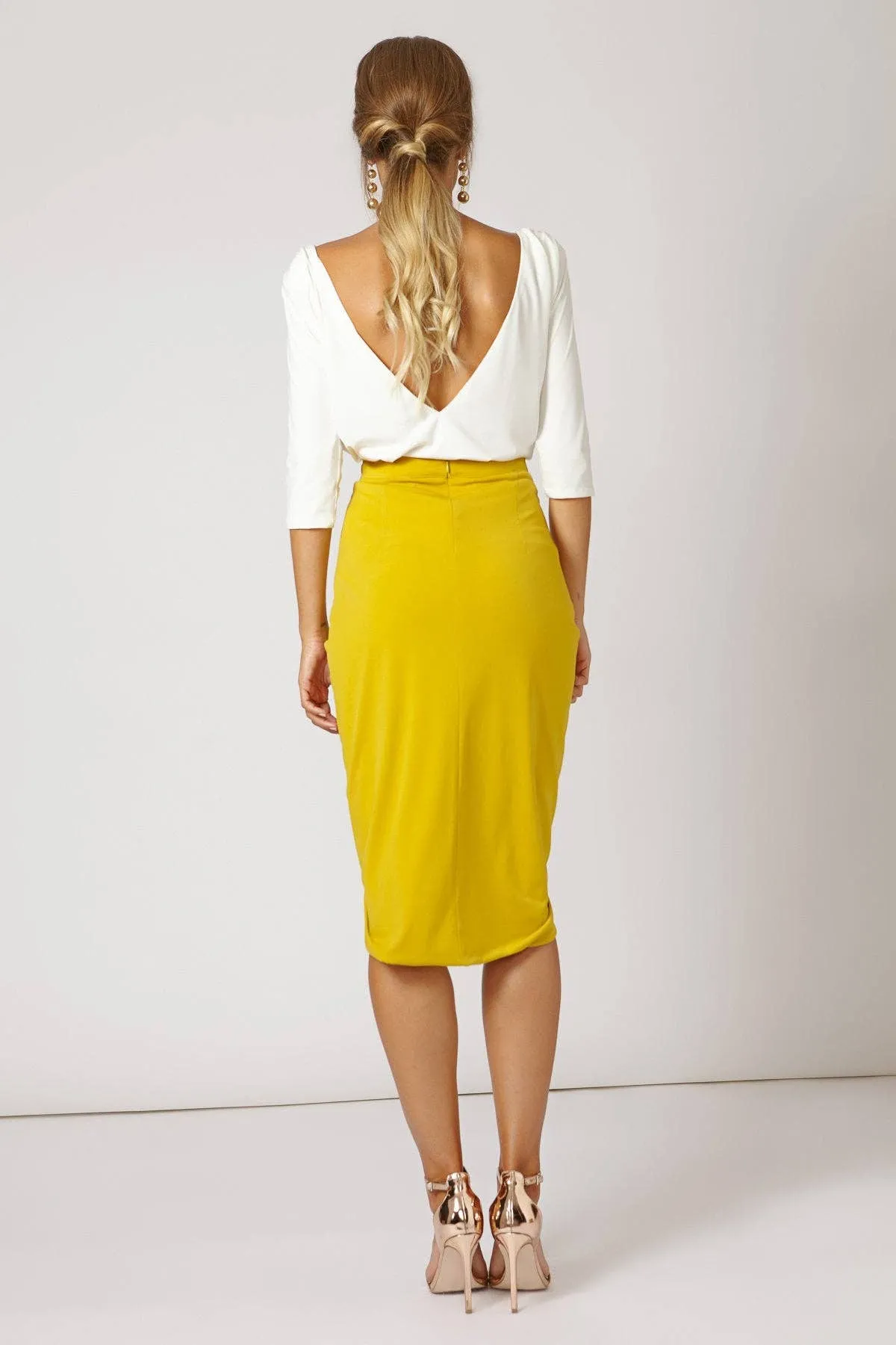 Ellen Mustard skirt