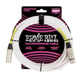 Ernie Ball 20Ft Xlr Microphone Cable White