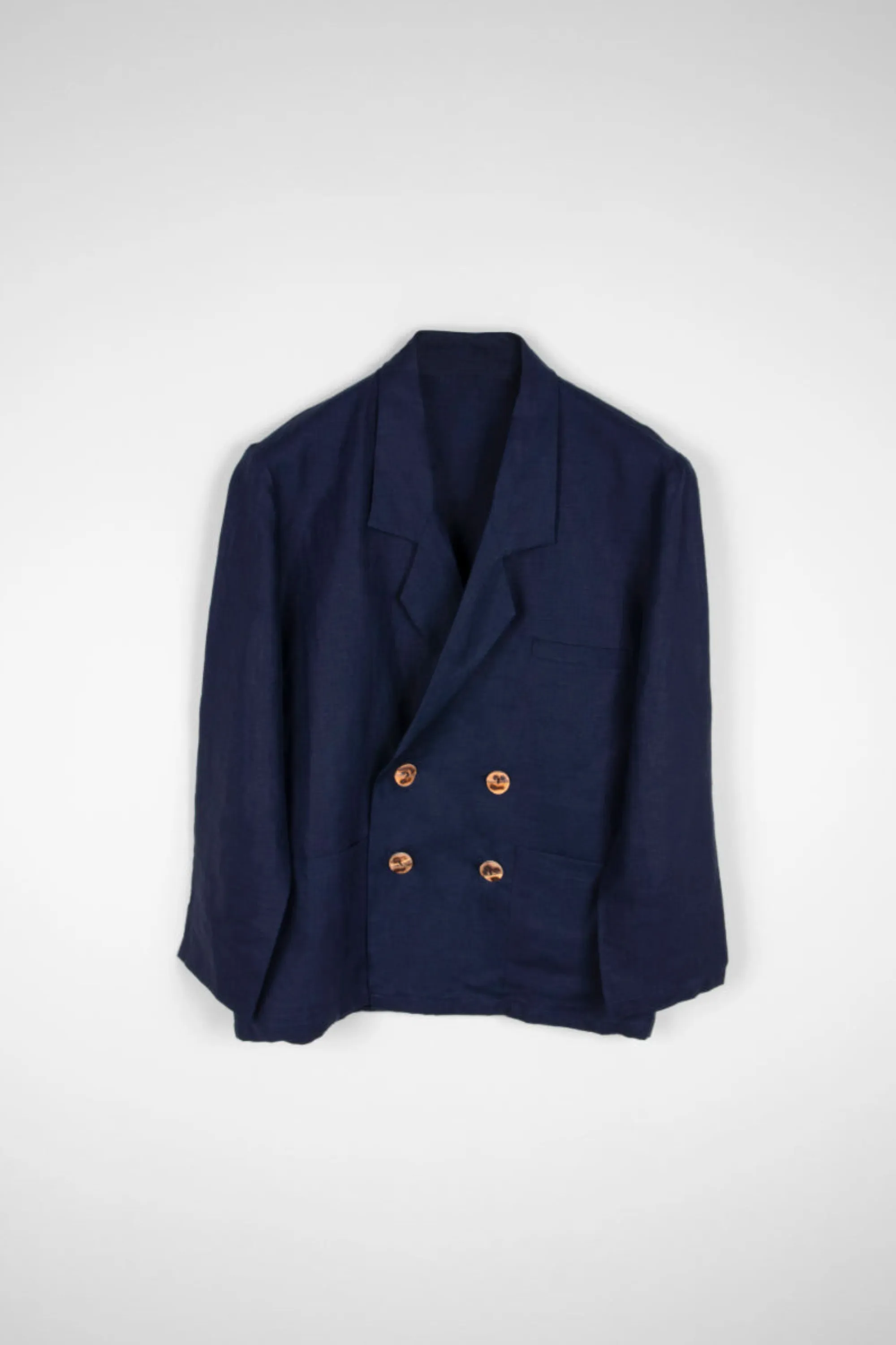 Ethically Made Navy Linen Suit