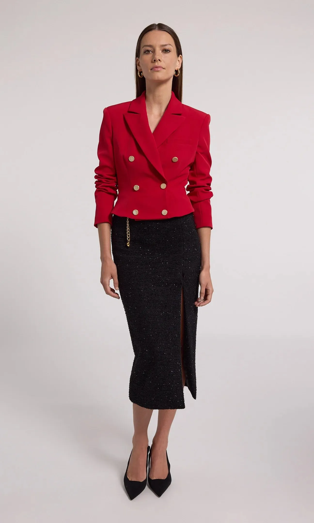 Generation Love Aytul Crepe Blazer Ruby