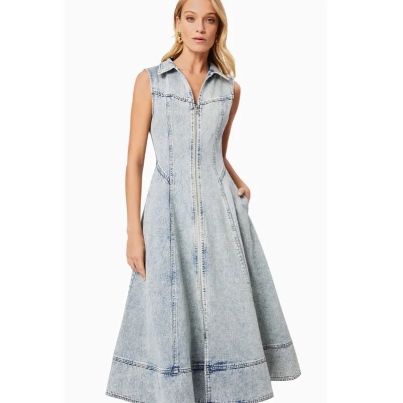 Giselle Denim Midi Dress - S