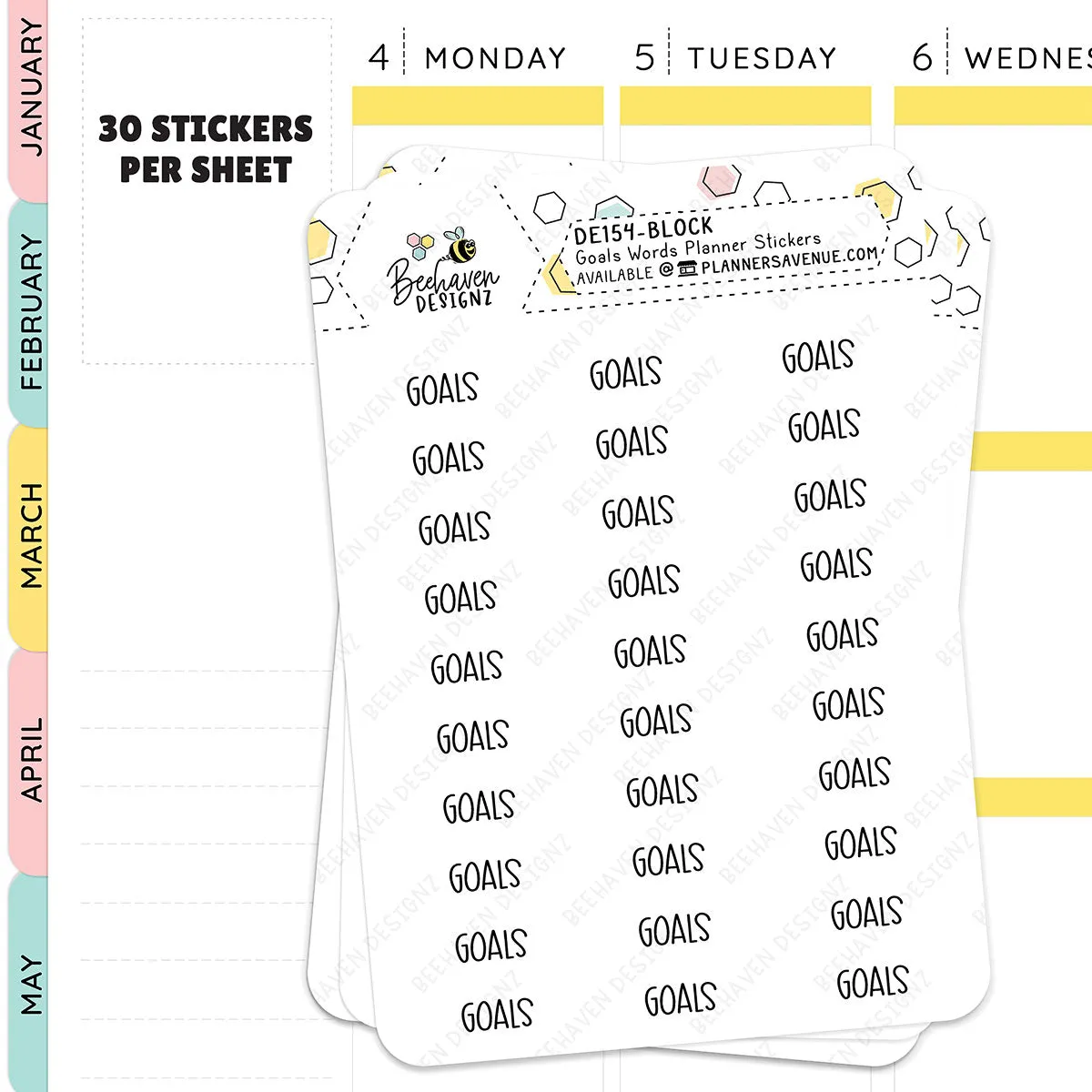 Goals Script Planner Stickers