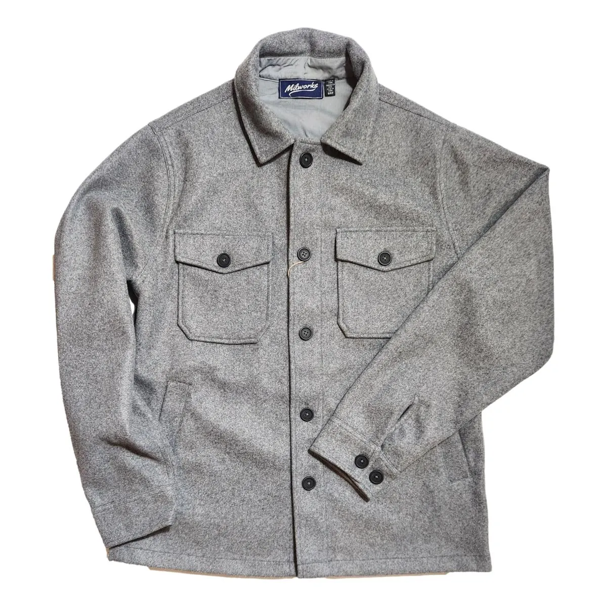 Grey Melange Overshirt