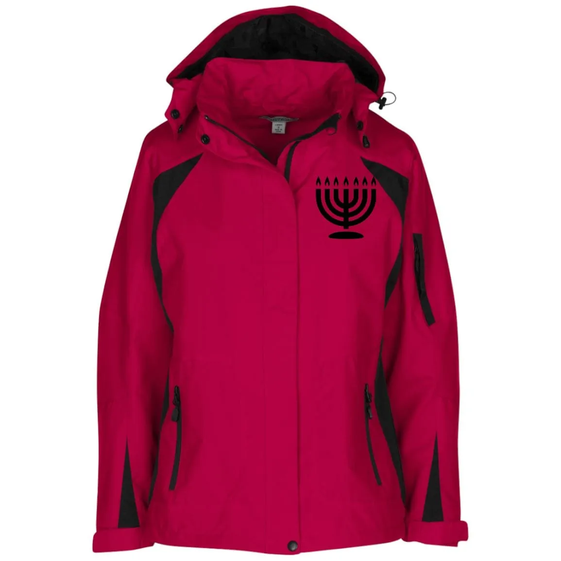 Hanukkah Menorah Port Authority Ladies' Embroidered Jacket