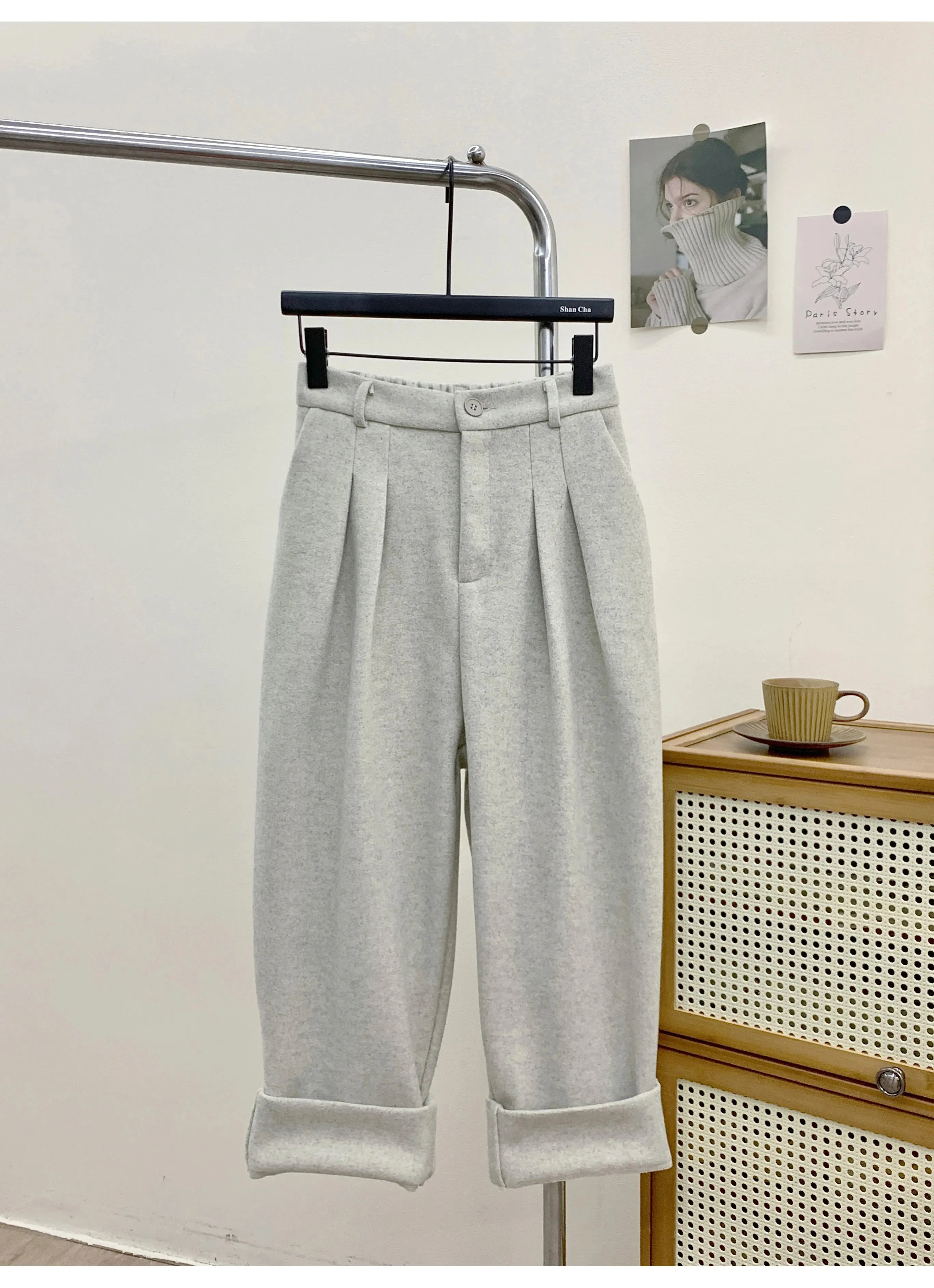 HEYFANCYSTYLE Signature Wool Wide Leg Trousers