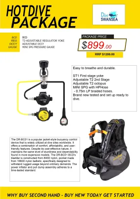 Hot Dive Scuba package - Why buy used gear at this price!