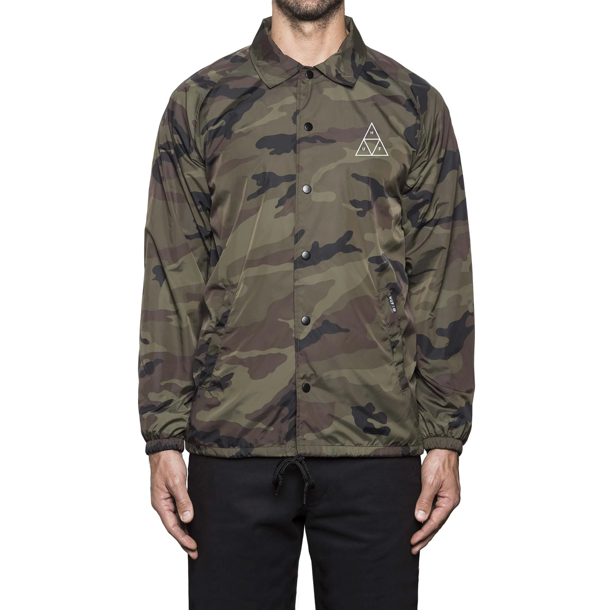 HUF ESSENTIALS COACHES JACKET RUSSET CAMO