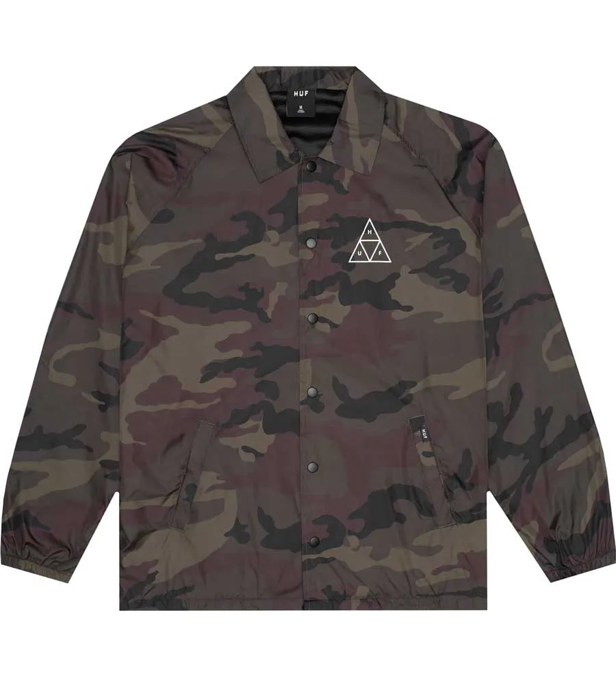 HUF Essentials Triple Triangle Coaches Jacket - Woodland