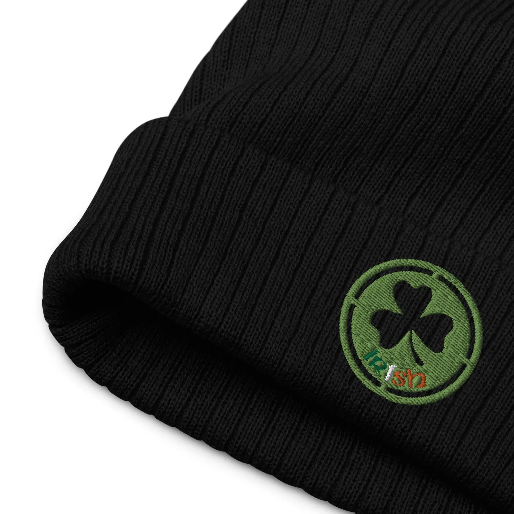 Irish Shamrock Embroidered Beanie - 3 Leaf